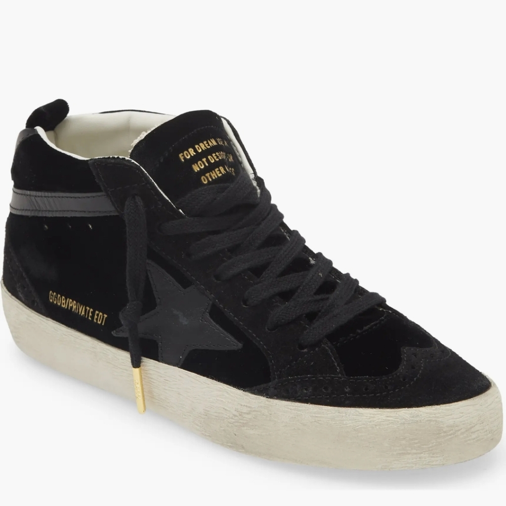 Golden Goose - Mid Star Velvet Sneaker Size 36